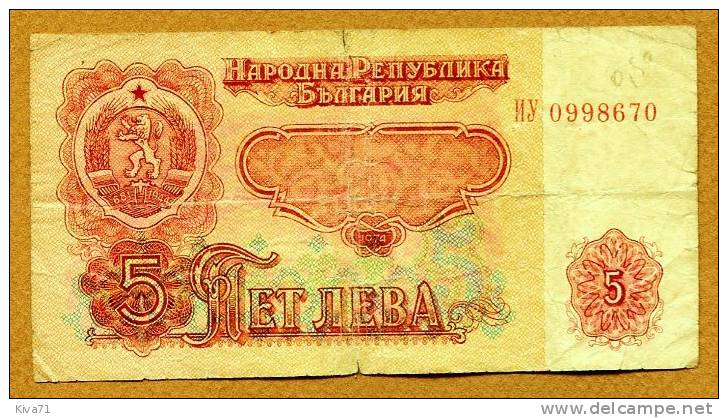 5 Leva    "BULGARIE"       1974       Ro 6 - Bulgarije