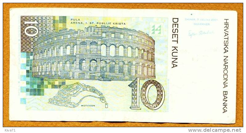 10 Kuna    "CROATIE"  2001         Bc 25 - Croatia