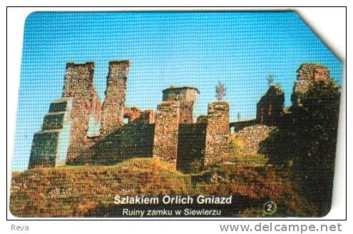 POLAND  50 U  RUINS  CASTLE  LANDSCAPE  READ DESCRIPTION !! - Polonia