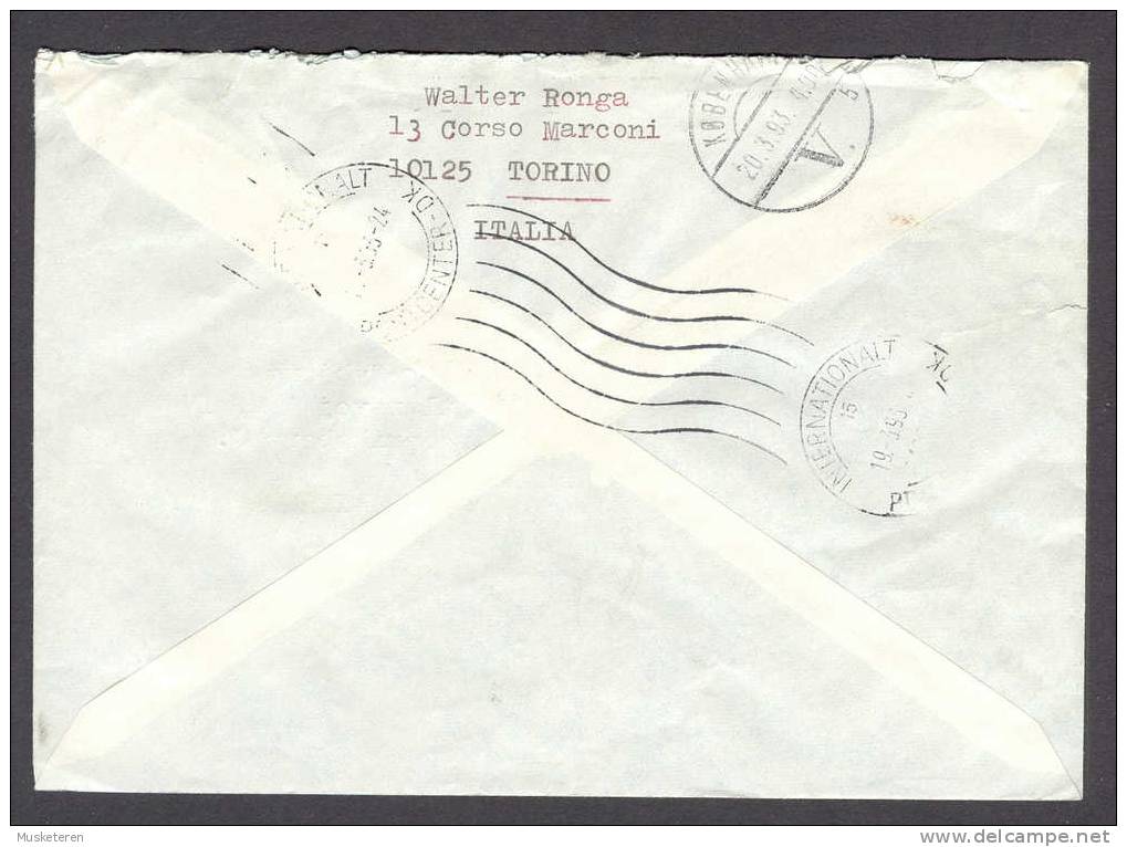 Italy Espresso EXPRÉS Label Deluxe TORINO Nord Via Reiss Romali 1993 Cancel Cover To Copenhagen Danimarca - Eilpost/Rohrpost