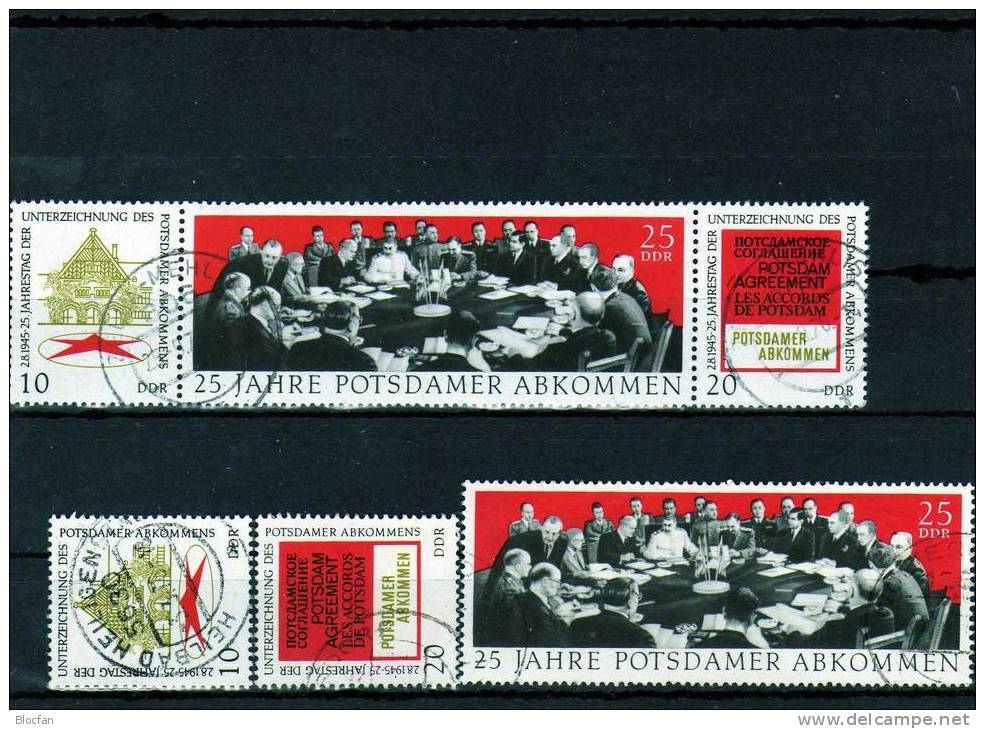 Potsdamer Abkommen Mit Stalin Und Churchill DDR 1598/0 Plus ZD ** Plus O 9€ - Sir Winston Churchill