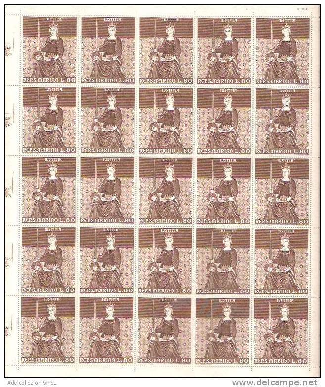 28214)n°4 Fogli Completi Rep. San Marino Da 25 Pz Da 80£ E 50£ E 90£ E 180£ - Blocs-feuillets