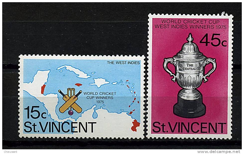 St Vincent ** N° 449/450 - Coupe Du Monde De Cricket - St.Vincent (1979-...)