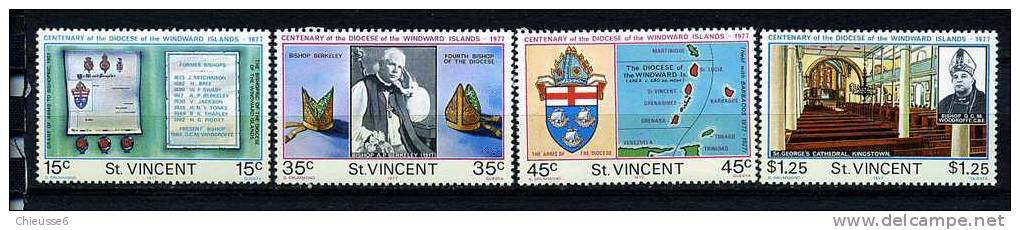 St Vincent ** N°  474 à 477 - Cent.du Diocèse Des îles Sous-le-Vent - St.Vincent (1979-...)