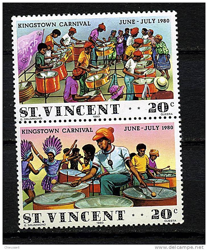 St Vincent ** N°  593/594 - Carnaval De  Kingstown - St.Vincent (1979-...)