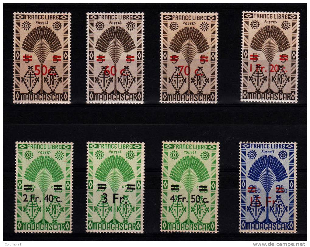 Madagascar YT Série 290 à 297 Neuf * - Unused Stamps
