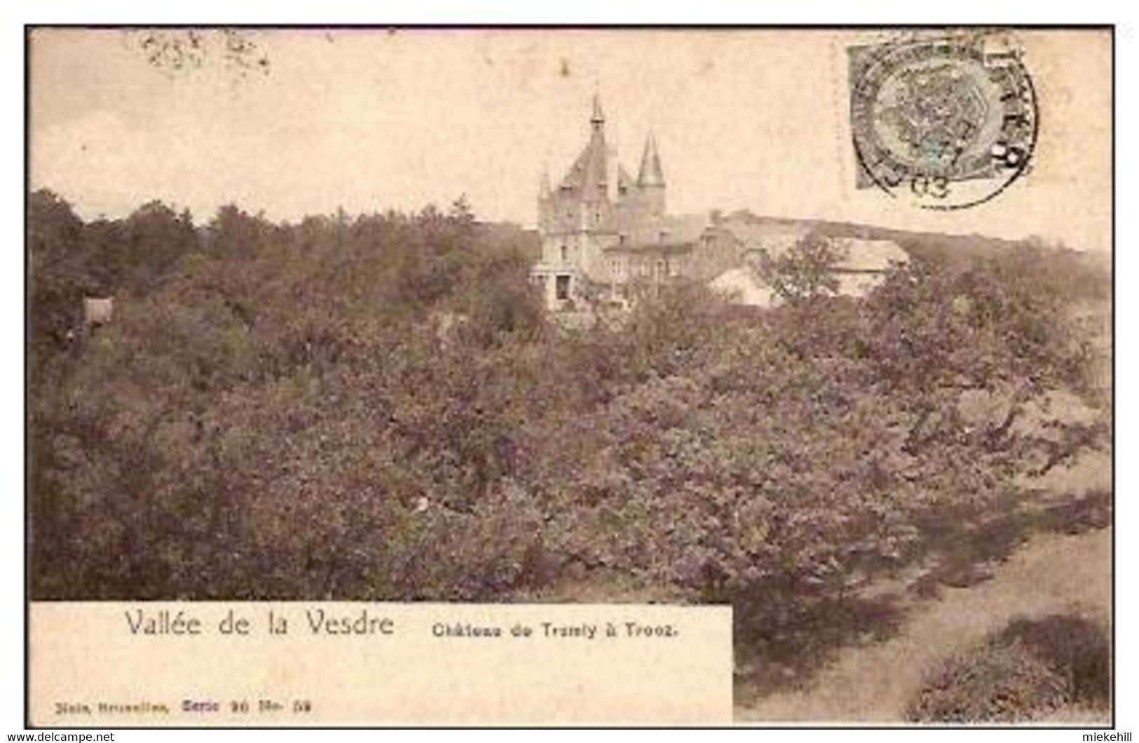 TROOZ-VALLEE DE LA VESDRE-CHATEAU DE TRUMLY-Timbre Côté Vue - Trooz