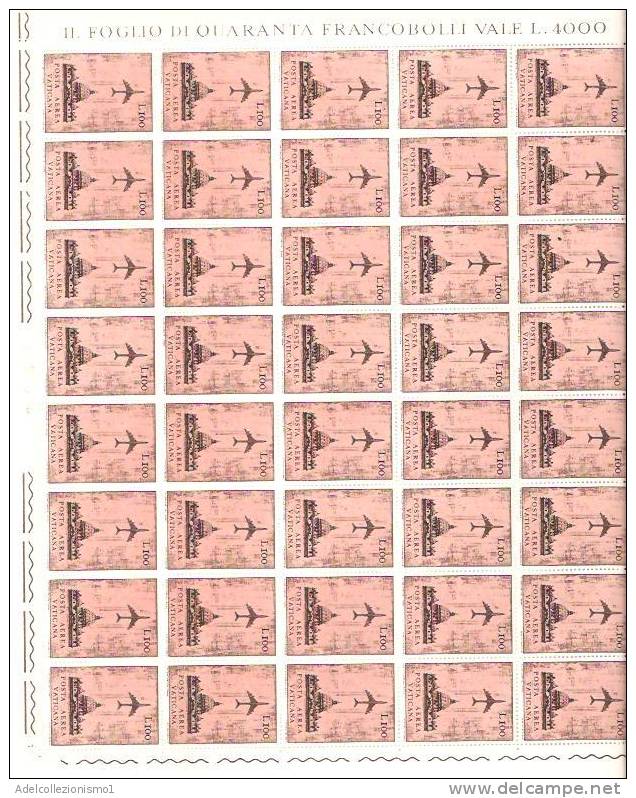 28227)n°6 Fogli Vaticane Da 40 Pz Da 20£ E 40£ E 100£ E 90£ E 200£ E 500£ Aerea Vaticana - Unused Stamps