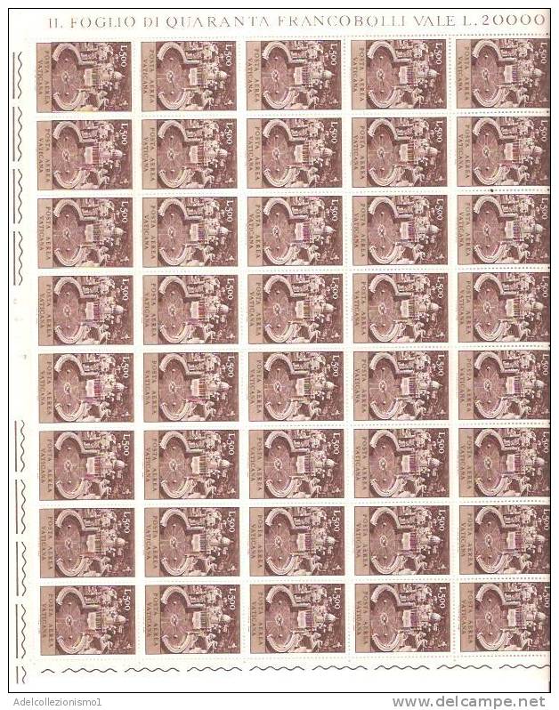 28227)n°6 Fogli Vaticane Da 40 Pz Da 20£ E 40£ E 100£ E 90£ E 200£ E 500£ Aerea Vaticana - Unused Stamps