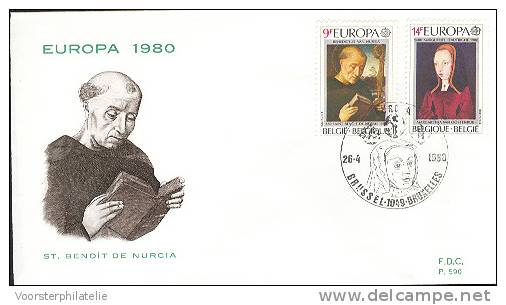 BELGIUM FDC 1980 OBP 1972-73 EUROPA EUROPE - 1971-1980