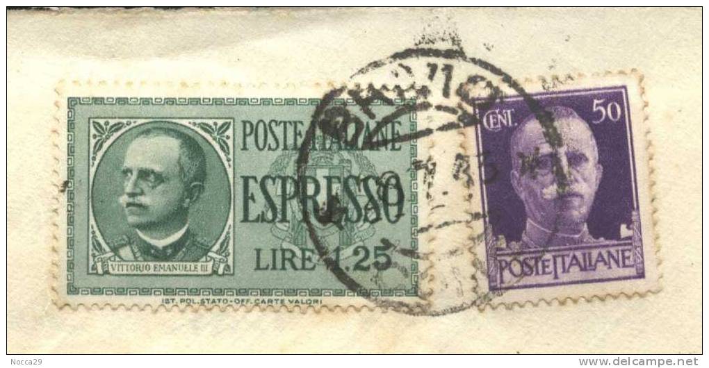 LETTERA  ESPRESSO DEL 1943 DA BRIVIO PER PAVIA (COMPLETA DI TESTO INTERNO) (LET18) - Usati