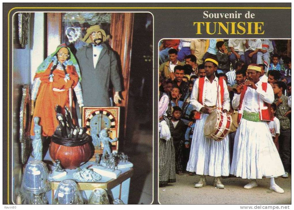 TUNISIE Souvenir Art Traditionnel Cpm Couleur Animée - Açores