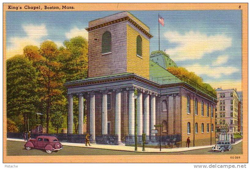 Boston Mass. - King's Chapel - Chapelle - Voitures - Cars - 1950s - Non Circulée - Unused - Boston