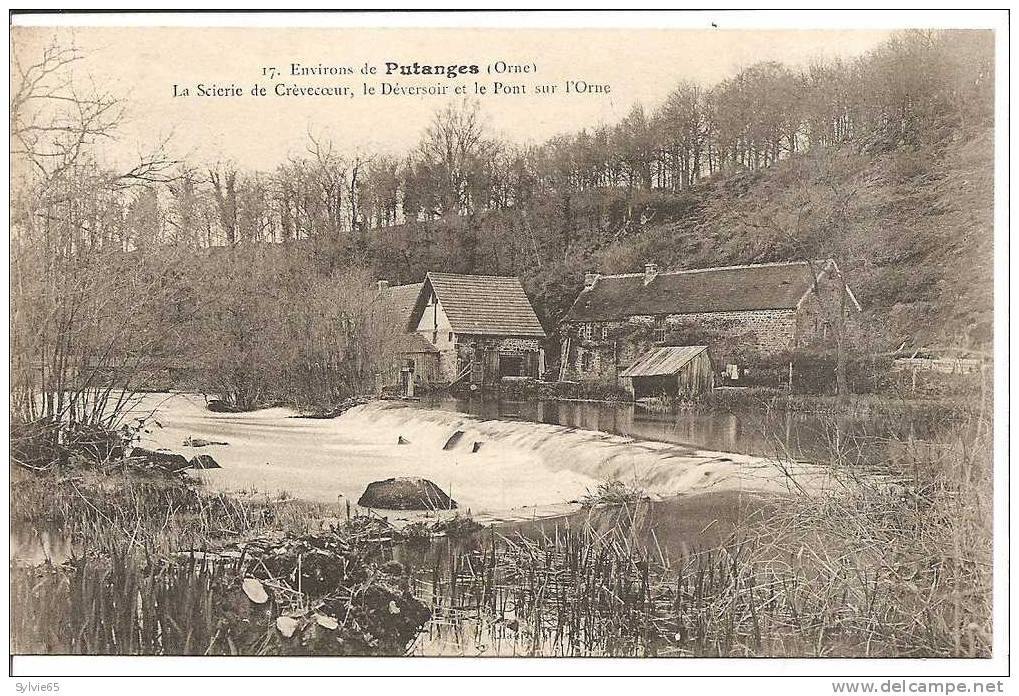 Environs De PUTANGES-la Scierie De Crevecoeur,le Deversoir,et Le Pont Sur L´orne - Putanges