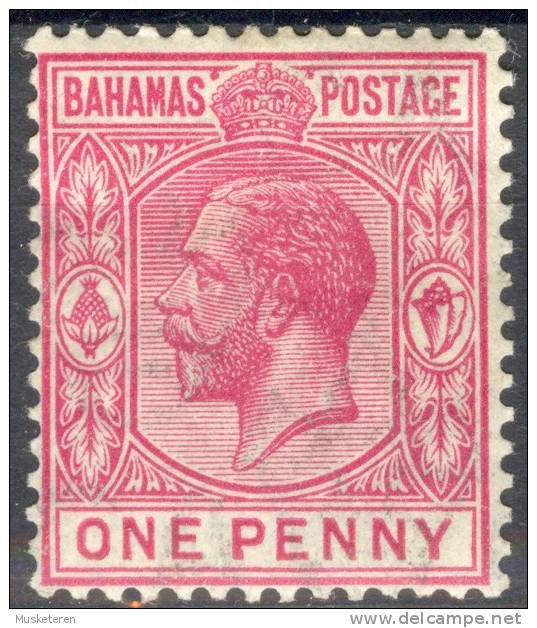 Bahamas 1912-19 SG 82 1d. Carmine King George V MH - 1859-1963 Crown Colony