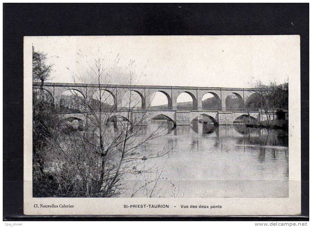 87 ST PRIEST TAURION Pont, Vue Des Deux Ponts, Ed NG, 190? - Saint Priest Taurion