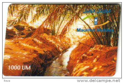 MAURITANIA  1000 U  PALMS OASIS LANDSCAPE  GSM  MOBILE  ED.30/06/04 READ DESCRIPTION !! - Mauritanie