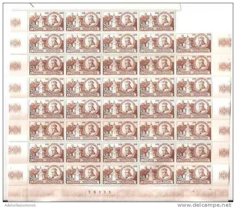 28299)n°2 Blocchi Di Fogli Da 39 Pz Da 50£ E 100£ Vaticane - S. Casimirus Primarius Lithvaniae Patronus - Unused Stamps