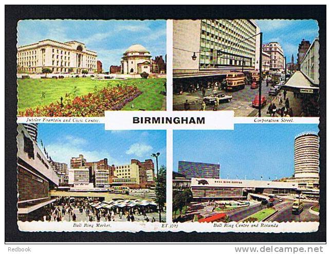 Multiview Postcard Birmingham Bull Ring - Rotunda - Corporation Street - Warwickshire - Ref 404 - Birmingham