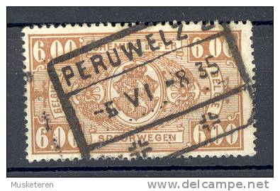 Belgium Railway Chemin De Fer Spoorwegen Deluxe Cancel PERUWELZ 1935 !! - Sonstige & Ohne Zuordnung