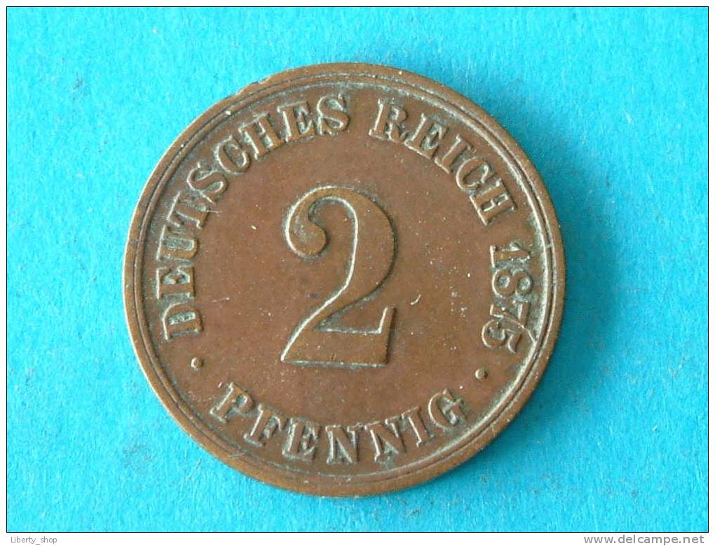 2 PFENNIG 1875 A  KM 2 / VF ! - 2 Pfennig