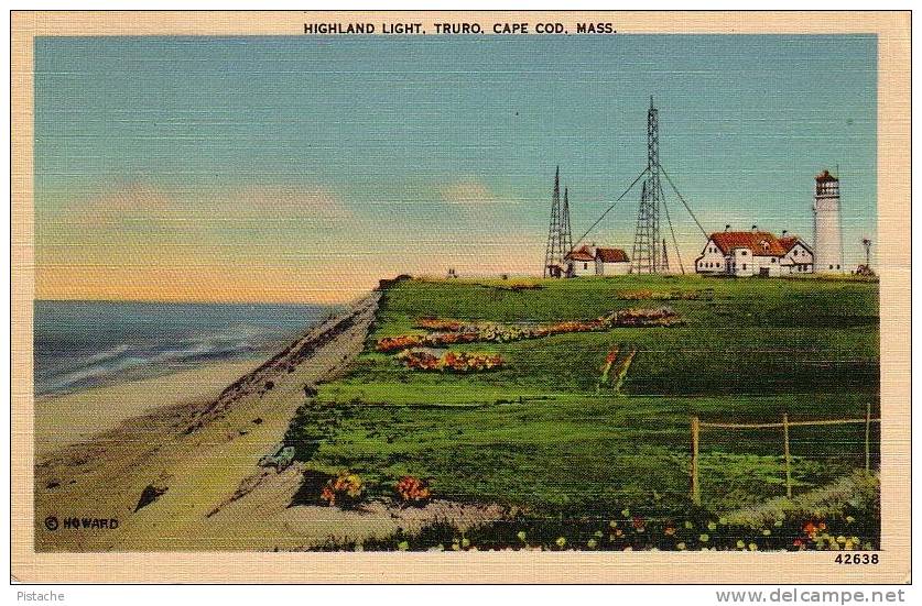 Cape Cod Mass. - Truro - Highland Lighthouse Phare - 1944 - Écrite Written - Cape Cod