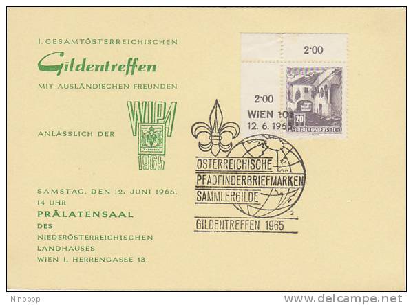 Austria-1965 Scout  Gildentreffen Goup Souvenir Card - Other & Unclassified