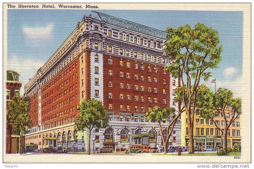 Worcester Mass. - Hotel Sheraton - Voitures Cars - 1940s - Non Circulée - Unused - Worcester