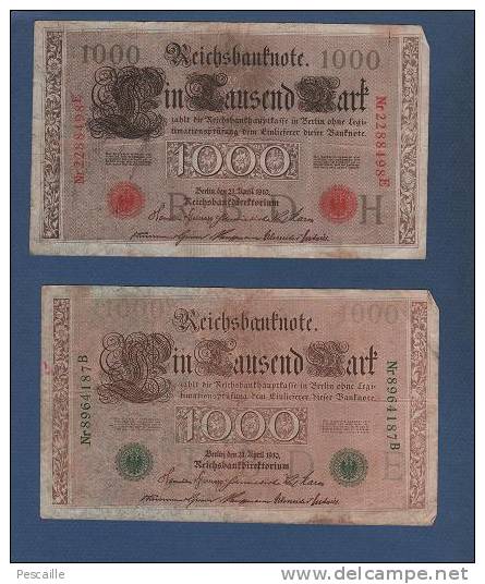 DEUTSCHLAND BANKNOTEN - 20 BANKNOTEN BIS 1910 ZU 1922 - Collections