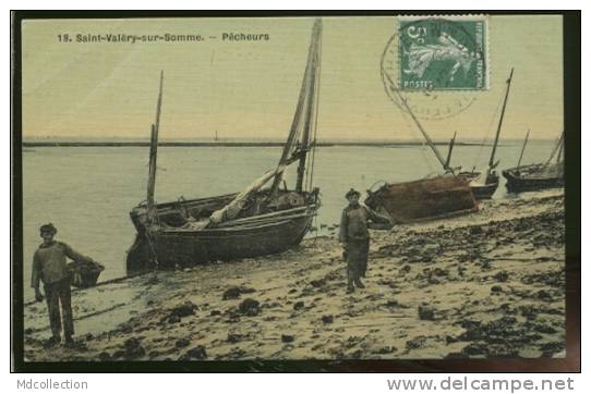 80  SAINT VALERY SUR SOMME   Pêcheurs (toilée Couleur) - Saint Valery Sur Somme