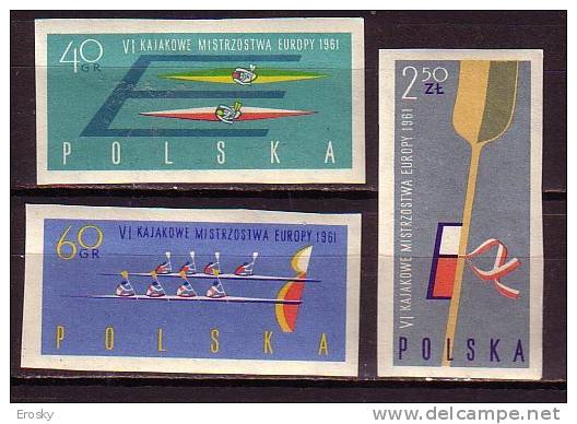 R3205 - POLOGNE POLAND Yv N°1117/19 ** ND Canoe - Neufs