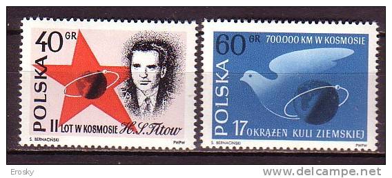 R3207 - POLOGNE POLAND Yv N°1120/21 ** Espace Space - Neufs