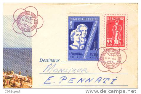 1959   Romania   Festival Mondial  Jeunesse - Covers & Documents