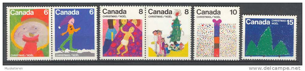 Canada 1975 Mi. 610-15 Christmas Including Pairs Weihnachten Jul Noel Navidad MNH - Neufs