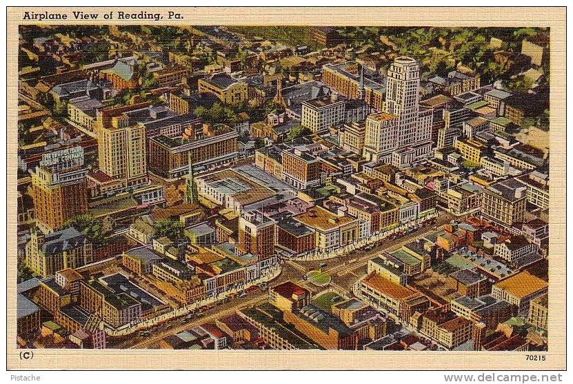 Reading Pennsylvania PA - Airplane View - 45-50s - - Other & Unclassified