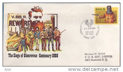 Ned Kelly, Celebre Hors La Loi Irlandais (grands Héros Du Folklore Populaire Australien) Un Entier Postal - Entiers Postaux