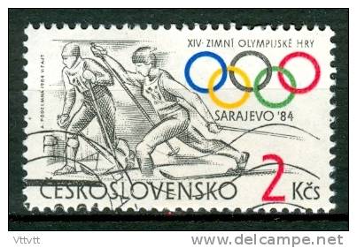 Tchécoslovaquie (Ceskoslovensko) : J.O. Sarajevo 1984 (oblitéré) Ski De Fond - Winter 1984: Sarajevo