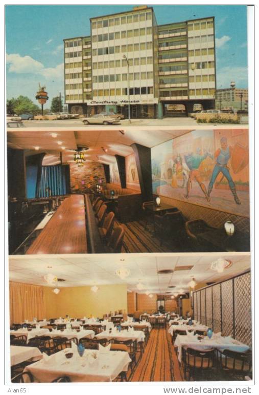 Century House Motel & Restaurant Near 1962 Expo, Bar, 1960s Vintage Autos On Postcard - Seattle