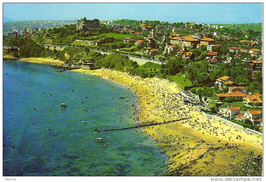 Vista , Aérea De La Playa Magdalena, Santander., Postal, Post Card - Cantabria (Santander)