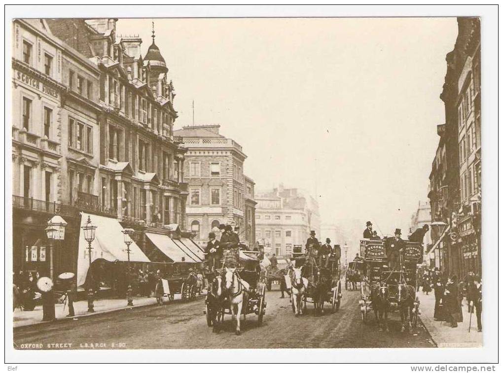 TAXIS / Fiacres / Diligences : Oxford Circus, Then Called Regent Circus Circa 1888 , LONDON ; TB - Taxis & Droschken