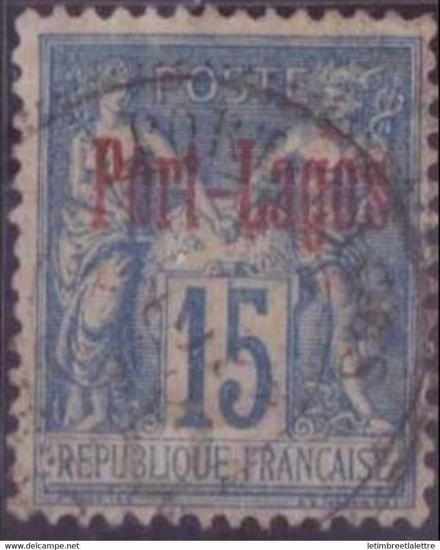 ⭐ Port Lagos - YT N° 3 - Oblitéré - 1893 ⭐ - Other & Unclassified
