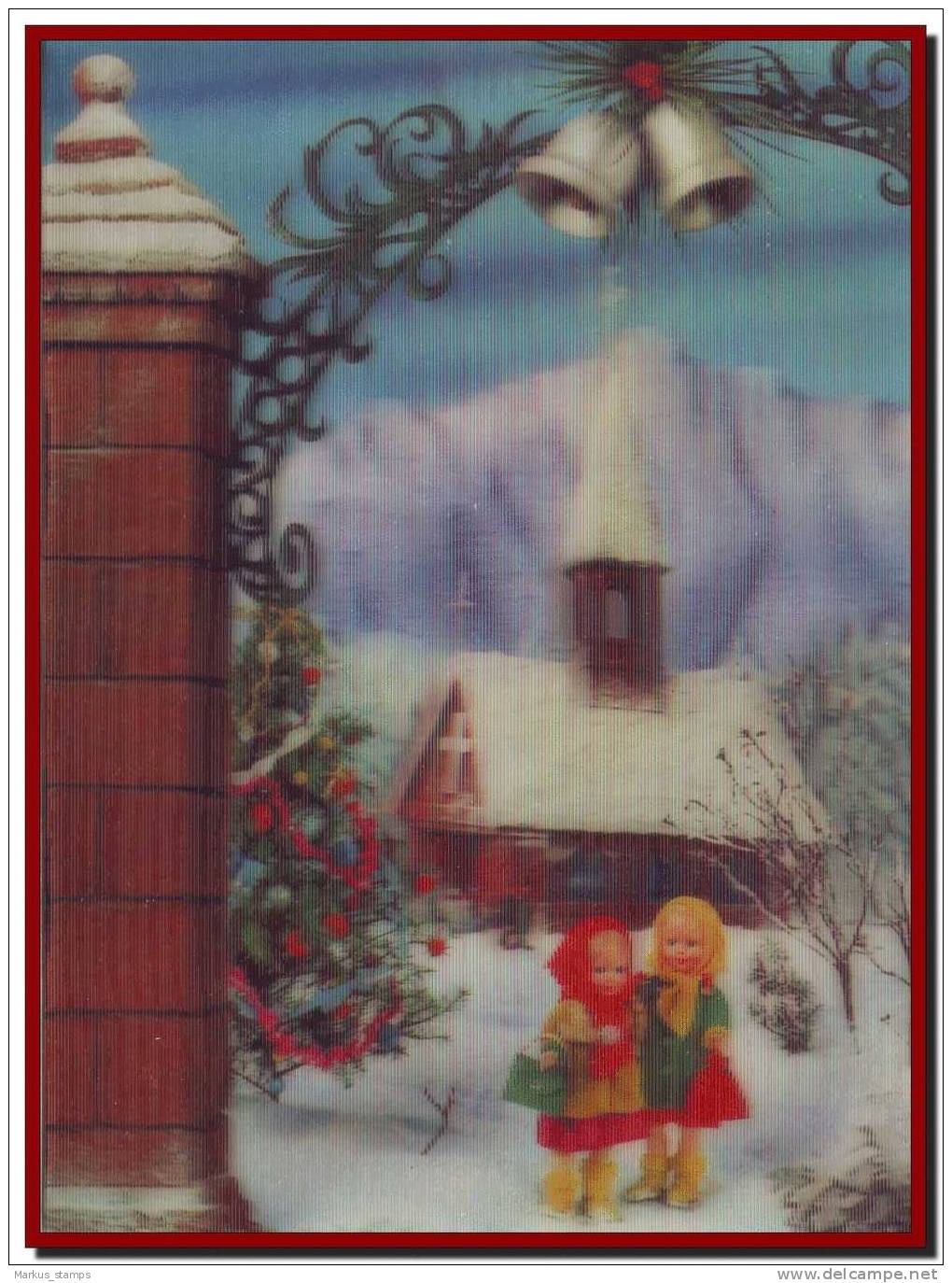 Switzerland Suisse - Stereoscopic Card 3D, Christmas Eve, Church - Stereoskopie