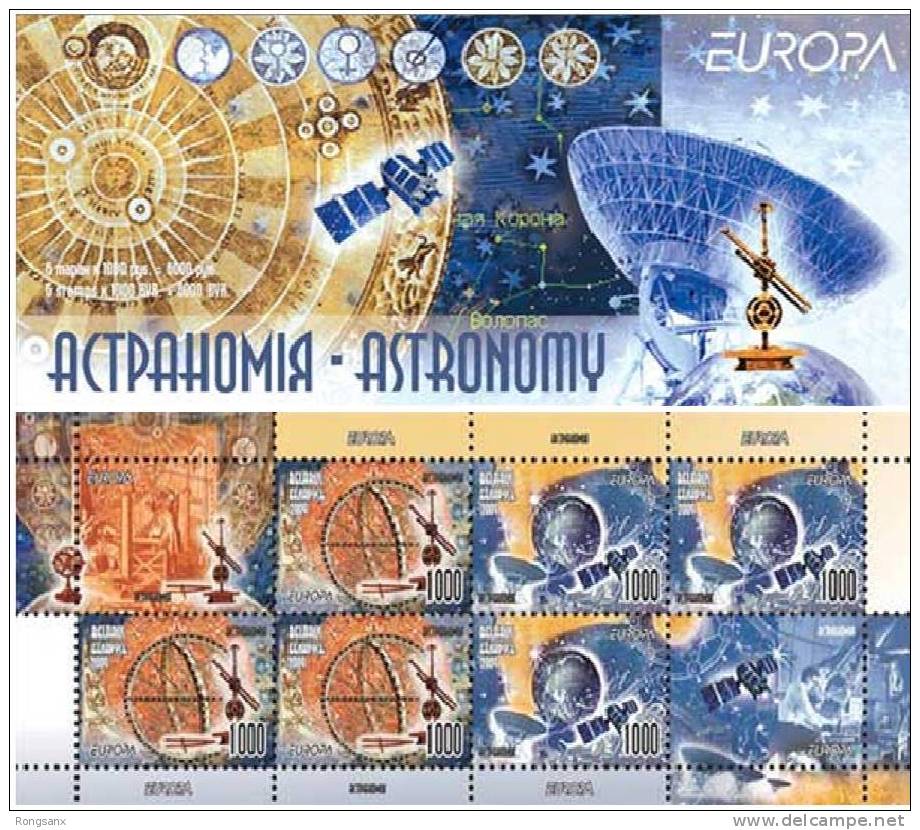 2009 BELARUS Europa 2009. Astronomy BOOKLET - Europa