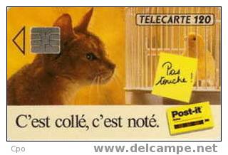 # France 297A F322 POST'IT 120u So4 02.93  -cat,chat-  Tres Bon Etat - 1993