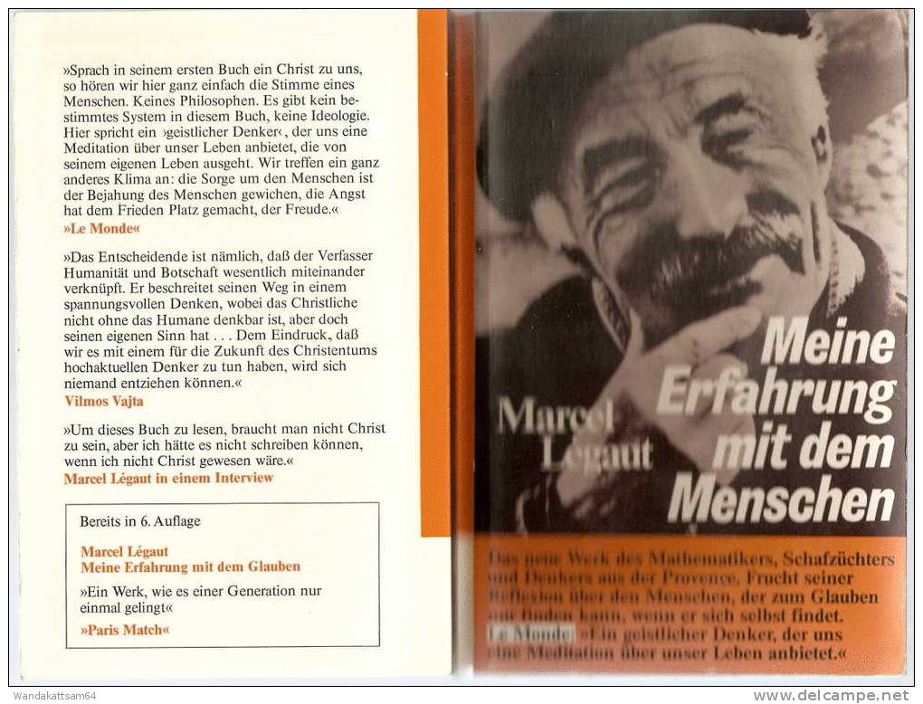 Meine Erfahrungen Mit Dem Menschen Von Marcel Legaut Der Mensch Auf Der Suche Nach Seiner Menschlichkeit Herder 1973 - Cristianismo