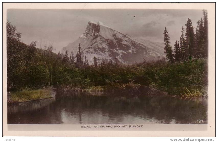 Banff Alberta Canada - Echo River & Mount Rundle - Carte Colorisée - Neuve Unused - Banff