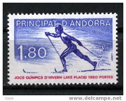 Andorre Français - 283** (YT) - Jeux Olympiques D´hiver - Lake Placid. - Winter 1980: Lake Placid