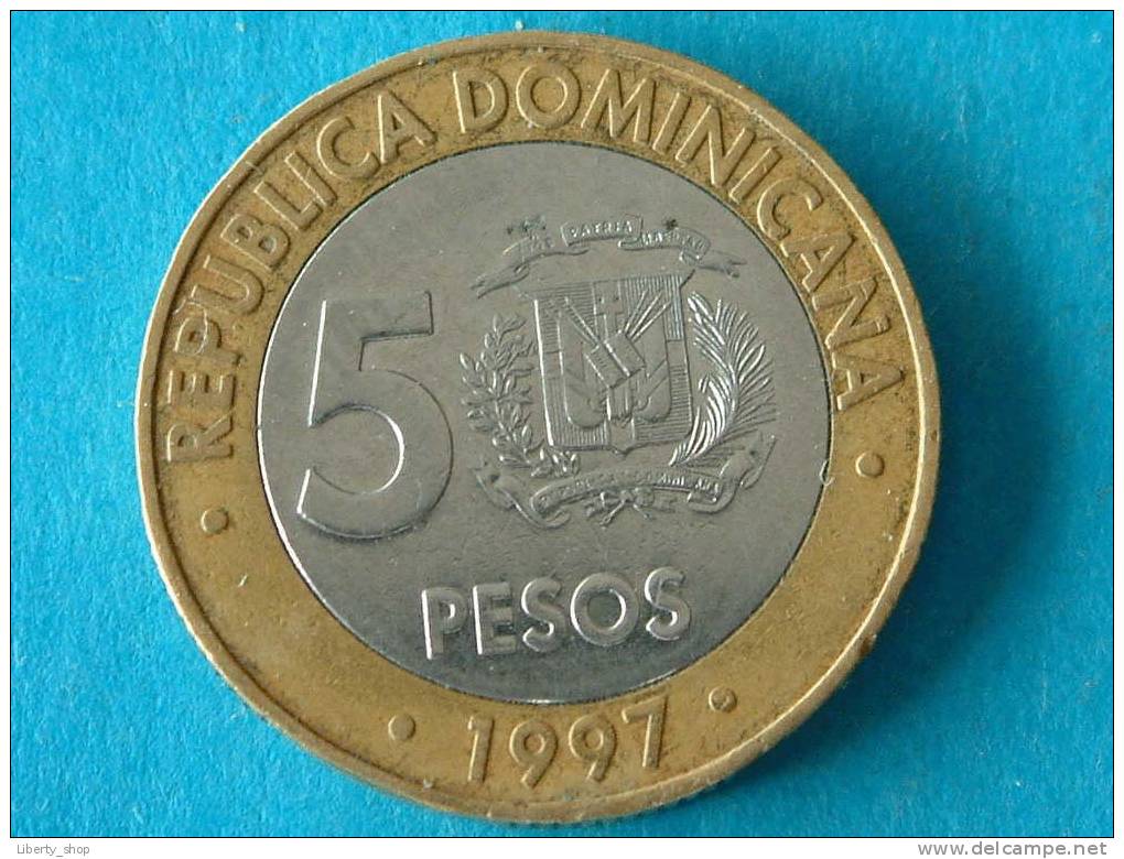 5 PESOS 1997 /  KM 88 ! - Dominicaine