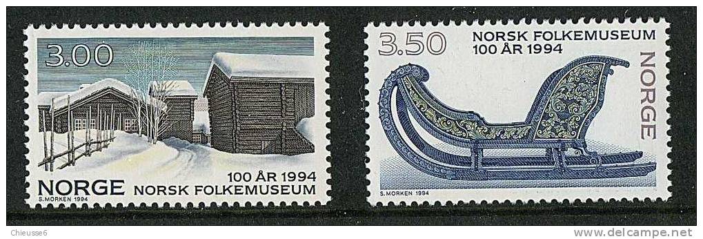 Norvège ** N° 1118 - 1119 -  Musée Du Folklore - Unused Stamps