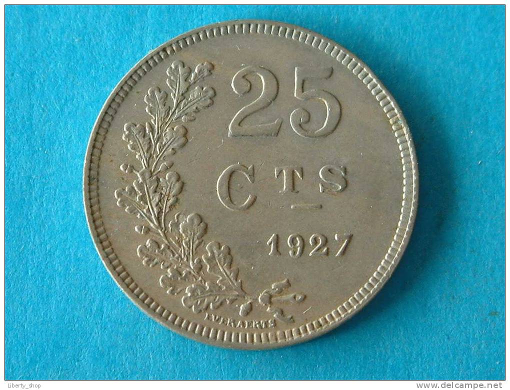 25 CENTIMES 1927 /  KM 37 ! - Luxembourg